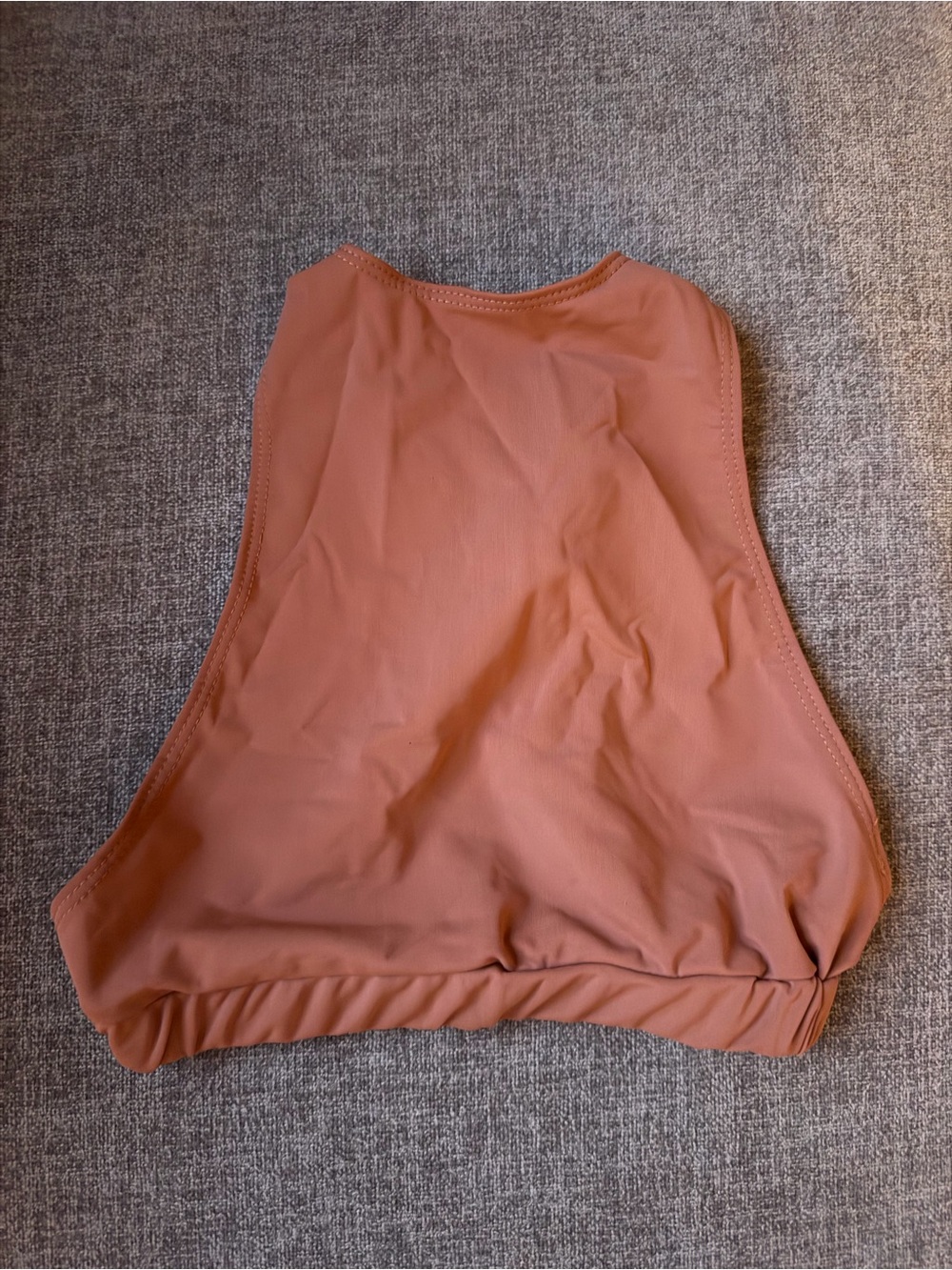 Fashion Nova Brown High Neck Bikini Top
